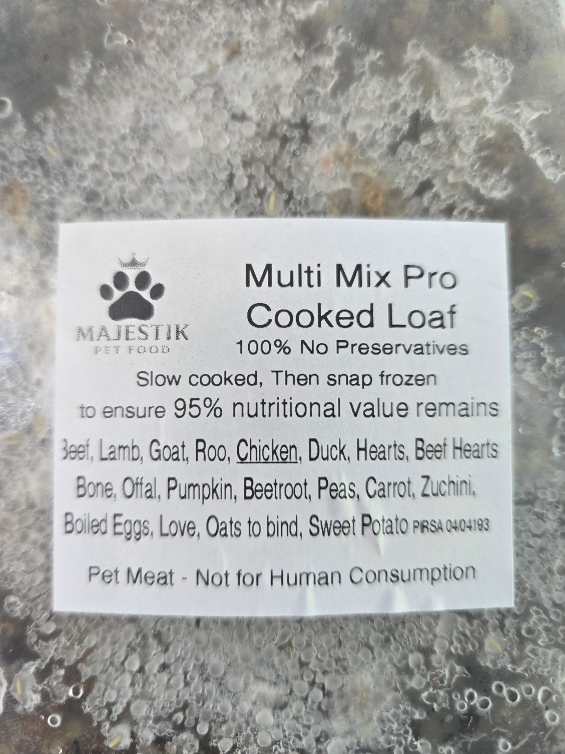 Majestik Multi Mix Pro Cooked Loaf